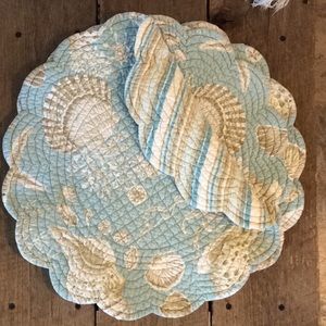 Seashore Quilted Placemats-Set of 4